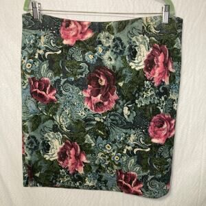 J. Jill Women's Size Medium Tapestry Ponte Knit Pencil Skirt